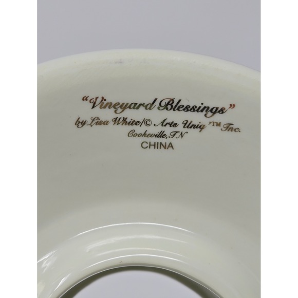 Lisa White Vineyard Blessings Lamp Candle Shade Tuscan Italian Decor - Picture 6 of 7